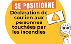 Déclaration de soutien aux personnes touchées par les incendies